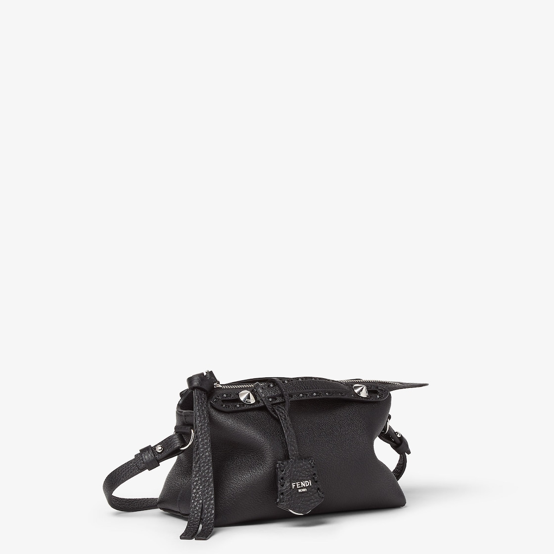 FENDI By The Way Selleria Mini Black Selleria mini-bag with 156 hand-sewn topstitches - Image 5